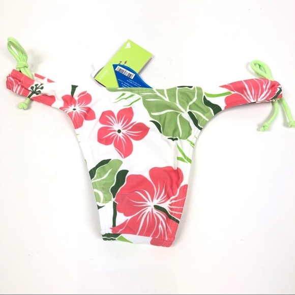 Cia Maritima Brazilian bikini bottoms hibiscus coral - Picture 4 of 6